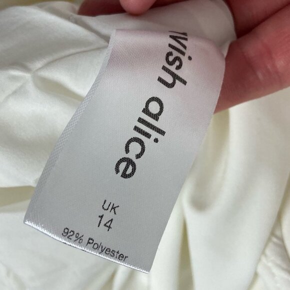 NEW Lavish Alice Bustier Corset Cocktail Dress White Size 10 Midi Asymmetrical - Picture 10 of 12